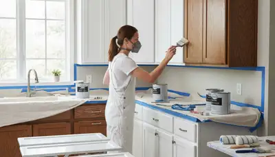 Cabinet painting service in Lancaster, PA for durable kitchen cabinet refinishing