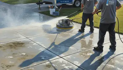 Concrete pressure cleaning in Lancaster, PA for driveways, patios, and walkways by Lancaster Paint Pros