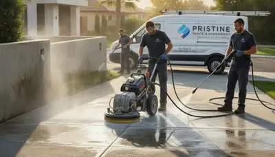 Lancaster, PA concrete pressure cleaning for driveways, patios, and walkways by Lancaster Paint Pros