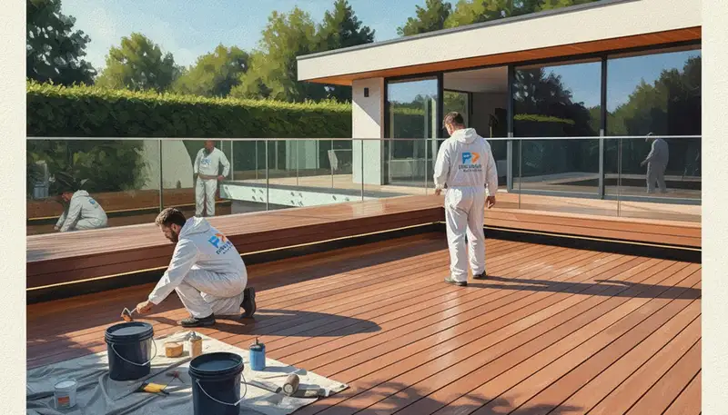 Deck painting service in Lancaster, PA protecting wood from weather and improving curb appeal