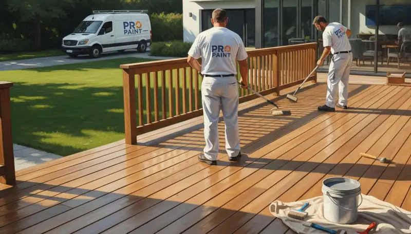 Deck painting service in Lancaster, PA protecting and renewing outdoor wood surfaces