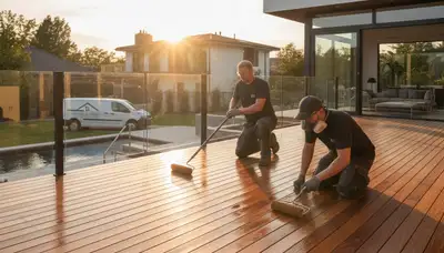 Deck sealing in Lancaster, PA by Lancaster Paint Pros for moisture and UV protection