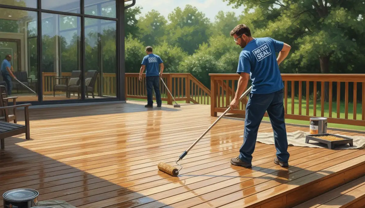 Deck sealing service in Lancaster, PA by Lancaster Paint Pros protecting wood from moisture and UV damage