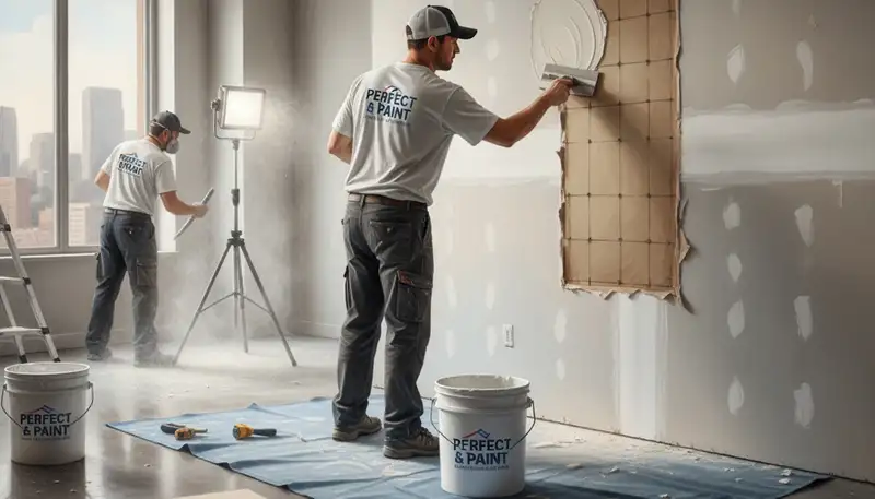 Lancaster, PA drywall repair by painting pros fixing cracks, holes, and moisture damage