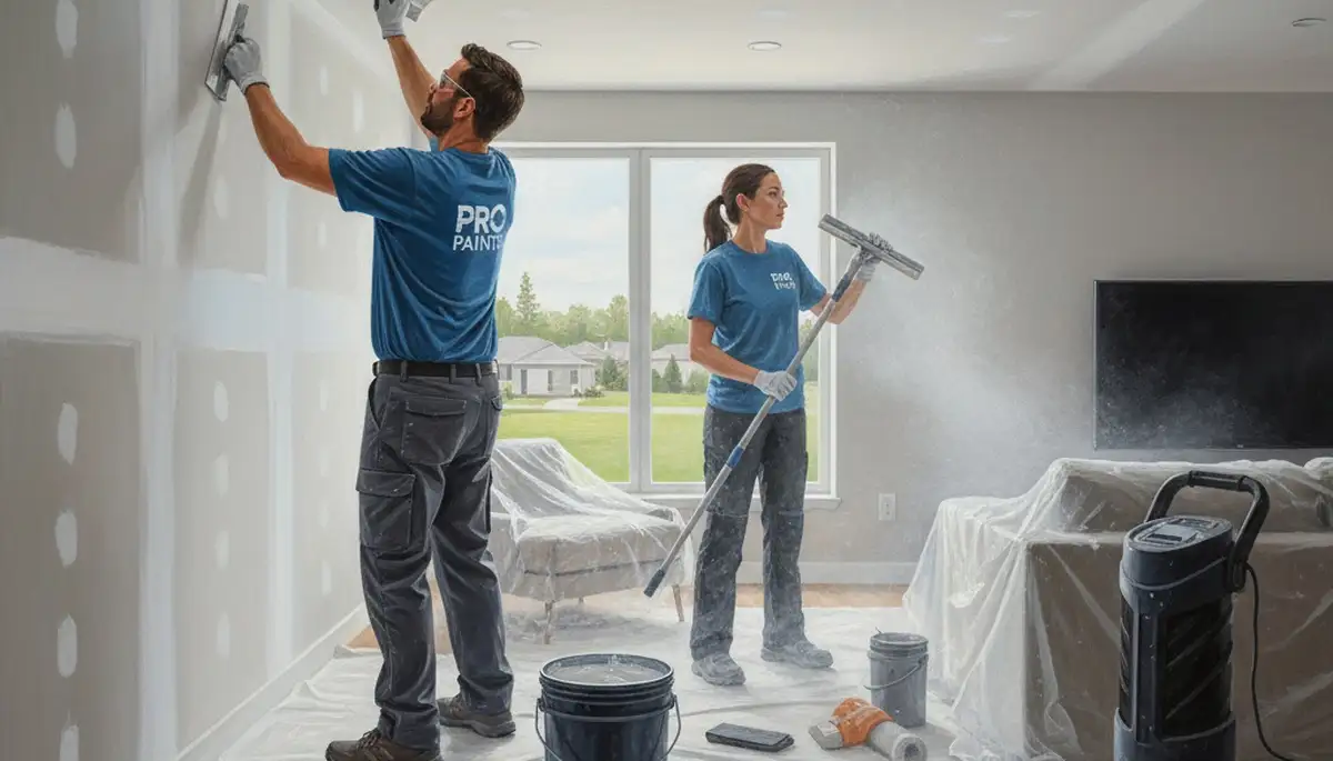 Lancaster, PA drywall repair by painting pros fixing cracks, holes, and moisture damage