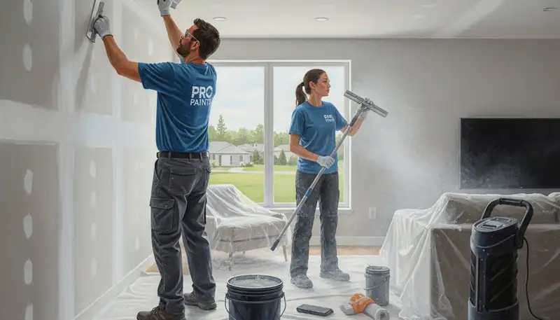 Lancaster, PA drywall repair by painting pros fixing cracks, holes, and moisture damage