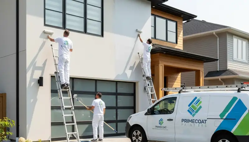 Exterior house painting in Lancaster, PA by Lancaster Paint Pros on a residential home exterior