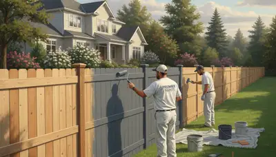 Fence painting service in Lancaster, PA by Lancaster Paint Pros for durable curb appeal
