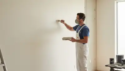 Lancaster, PA painter performing expert paint touch-ups for a clean, refreshed home finish