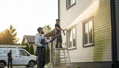 Vinyl siding pressure cleaning in Lancaster, PA for mold, algae, and grime removal