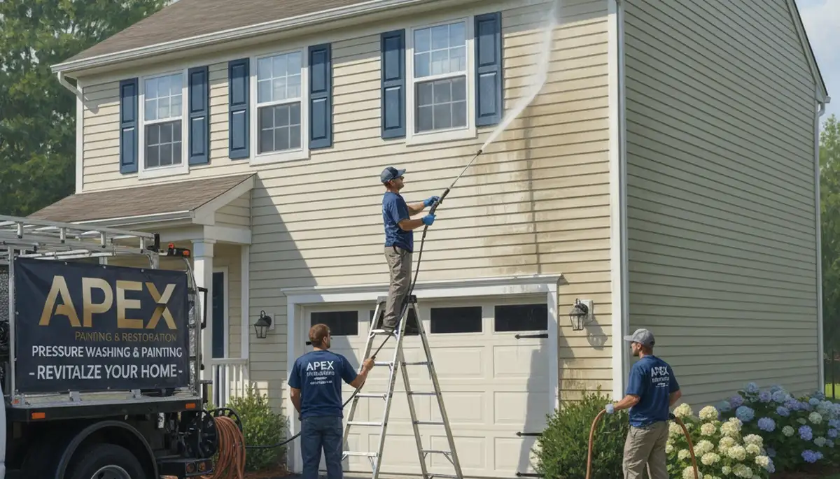 Vinyl siding pressure cleaning service in Lancaster, PA for mold and grime removal